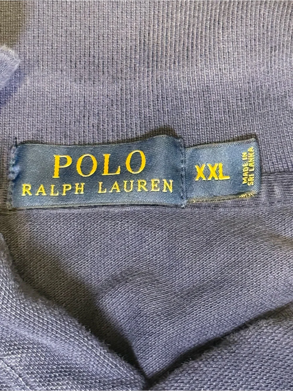 Polo by Ralph Lauren Navy Long Sleeve Polo with Red Pony 100% Cotton